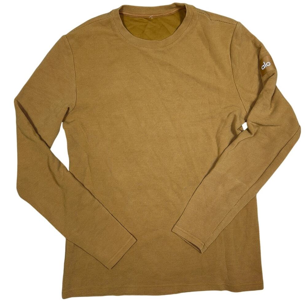 Alo Mens Elevate Waffle Long Sleeve Crew